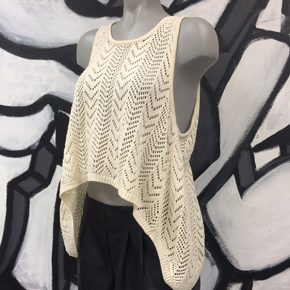 Backless crochet boho style tank